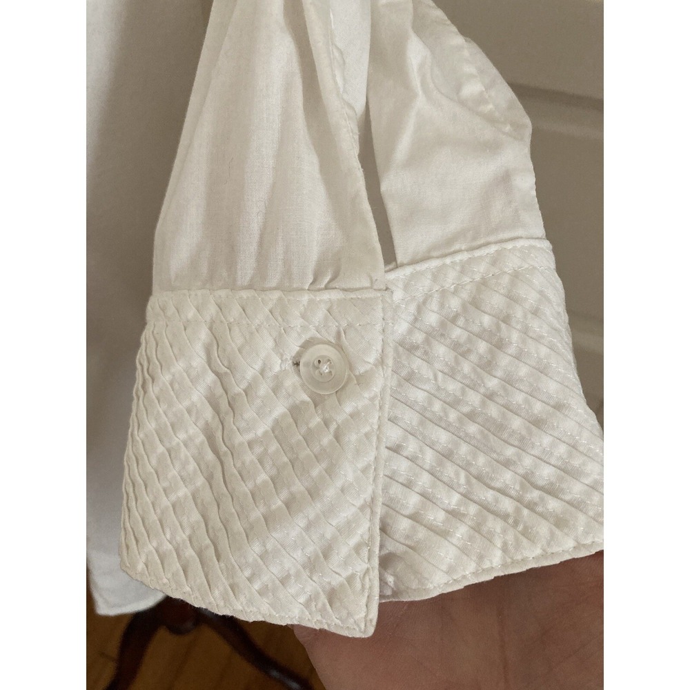 Cottagecore AUTOGRAPH  women white shirt size 1x plus curvy Long Sleeve career - Picture 4 of 10